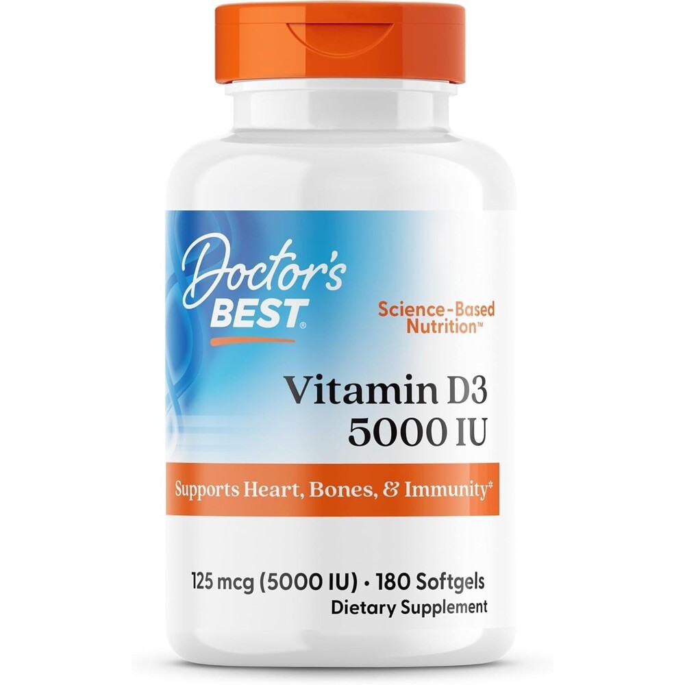 3-Pack Doctor's Best Vitamin D3 5000IU, Non-GMO, Gluten & Soy Free, Exp:5/27